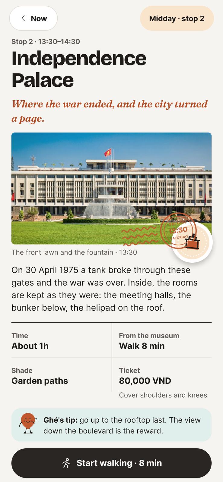 Independence Palace: what to see, ticket price and a tip from Ghé